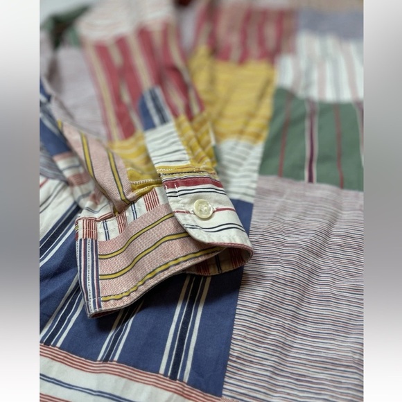 Vintage Access Code Fashion Communication Button Down Plaid Madras top Woman L - Picture 7 of 12